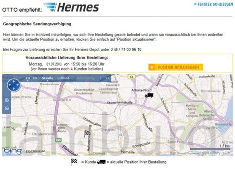 hermes delivery map.